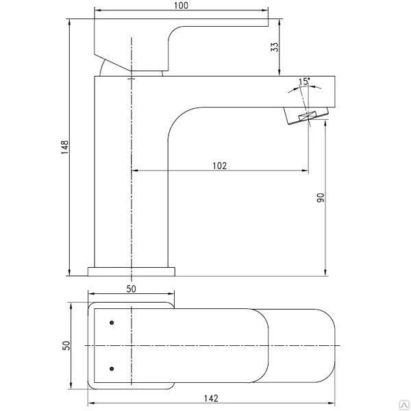 Фото Kaiser Zinger 35011 Смеситель для раковины Kaiser