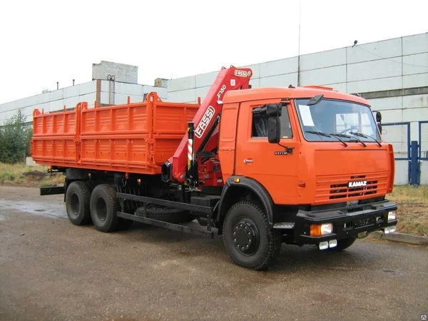 Фото САМОСВАЛ КАМАЗ 65115-19 с КМУ FASSI F155A.0.22 (кузов 45143)
в