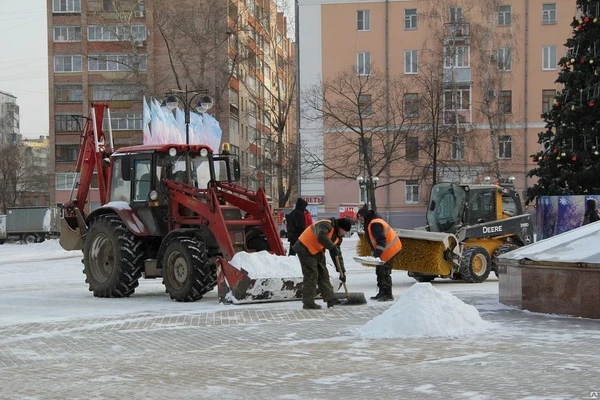 Фото Комплексная уборка снега с кровли