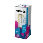 фото Лампа светодиодная 3Вт 220В G4 4500К КОСМОС LksmLED3wJCG4220v45