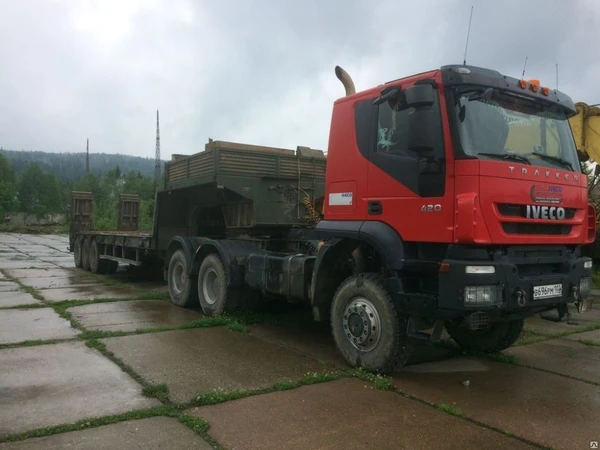 Фото Услуги полноприводного тягача Iveco AMT633910 (трал 60 т) в габарите