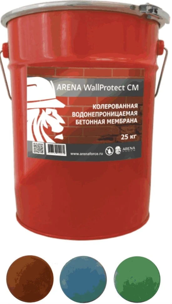 Фото Гидроизоляционная смесь Arena WallProtect CM 25 кг