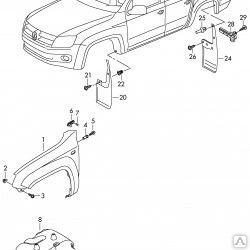 Фото Крыло переднее правое VW Amarok