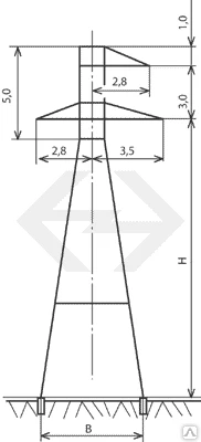 Фото Опора ЛЭП У35-2+5