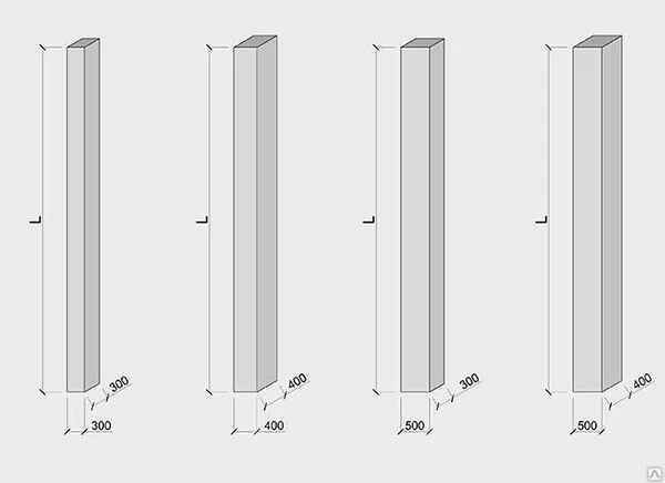 Фото Колонны сечением 300×300 для жилых зданий