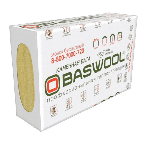 Фото Теплоизоляция Baswool Руф Н 110 кг/м3 (50*600*1200) 6шт. 4,32м2 (0,216 м3)