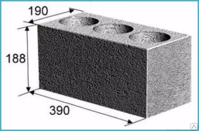 Фото Блок стеновой керамзитобетонный.