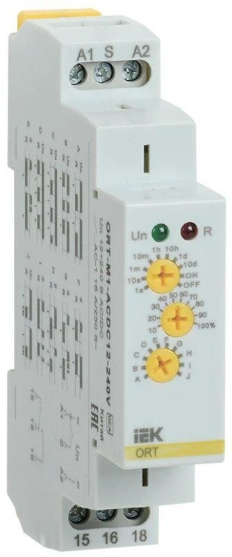 Фото Реле времени ORT многофункциональное 1 конт. 12-240В AC/DC IEK ORT-M1-ACDC12-240V