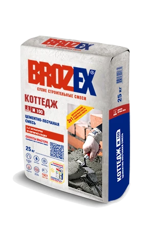 Фото Цементно-песчаная смесь Коттедж М-100 Brozex 25 кг