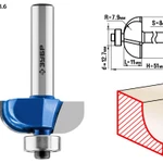 фото Фреза по дереву калевочная Зубр 28702-28.6
