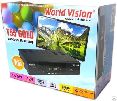 Фото Цифровой Эфирный DVB-T2 ресивер World Vision T55GOLD