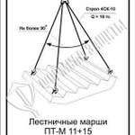 фото Схема «Лестничные марши ПТ-М 11+15 при разгрузке» (300х400 мм)