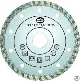 Фото Диск отр. по камню Алмазн.Турбо 180*2,4*22мм (бетон, кирпич, трот.плитка)
