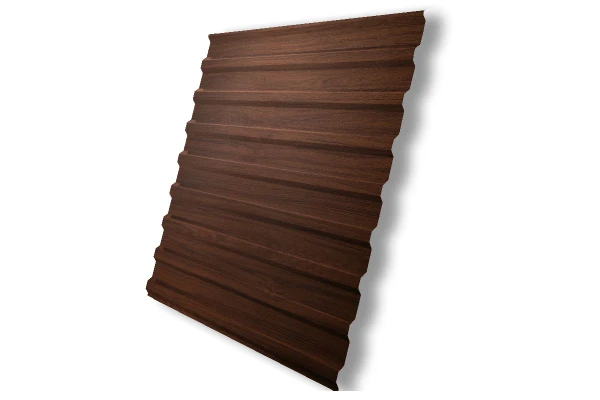 Фото Профнастил С20В 0,45 Print Elite Choco Wood