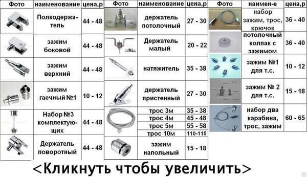 Фото Элементы тросовой системы