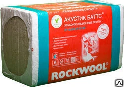 Фото Тепло-, звукоизоляция Rockwool Акустик Баттс 1000х600х50мм