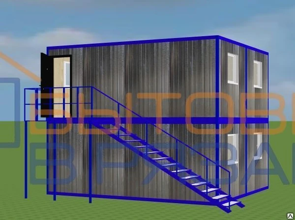 Фото Модульное здание МЗ-4 МДФ 2-х этажное, 6.0х4.8х4.8м