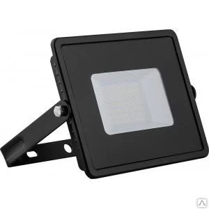 Фото Светодиодный прожектор 2835 smd 50w 6400k ip65 ac220v/50hz, черный feron ll