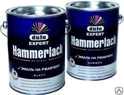 Фото Dufa Expert Эмаль HAMMERLACK на ржавчину гладкая, белая 2,5л