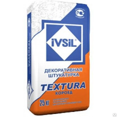 Фото Штукатурка дек IVSIL TEXTURA Короед 3,0 1/25 кг