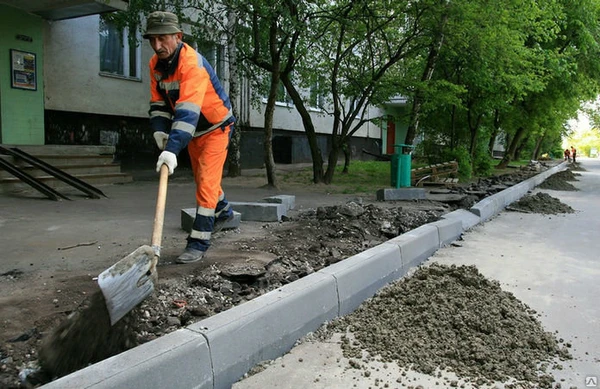 Фото Разборка бортового камня 100х30х15 с вывозом мусора