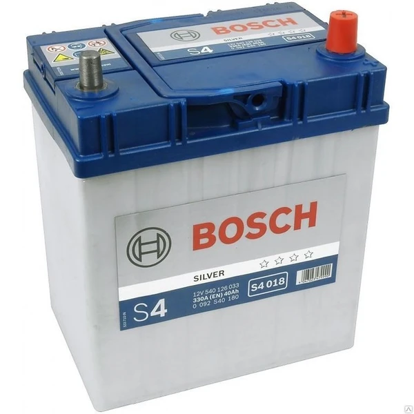 Фото Аккумулятор BOSCH S4 SILVER 40 А/ч, обратная п, 0092S40190