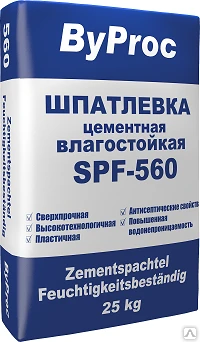 Фото Шпатлевка влагостойкая SPF-560 25 кг