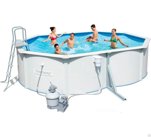 Фото Стальной бассейн Bestway Hydrium Titan Pool 488х366х122 
см 56286