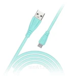 фото Кабель Smartbuy USB - micro USB, резиновая оплетка Gear, 1 м., <2А, cветло-зеленый (iK-12RG Igreen)