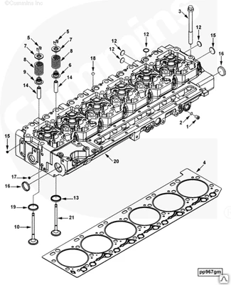Фото Заглушка головки блока цилиндров (13мм) Cummins ISB 3945094