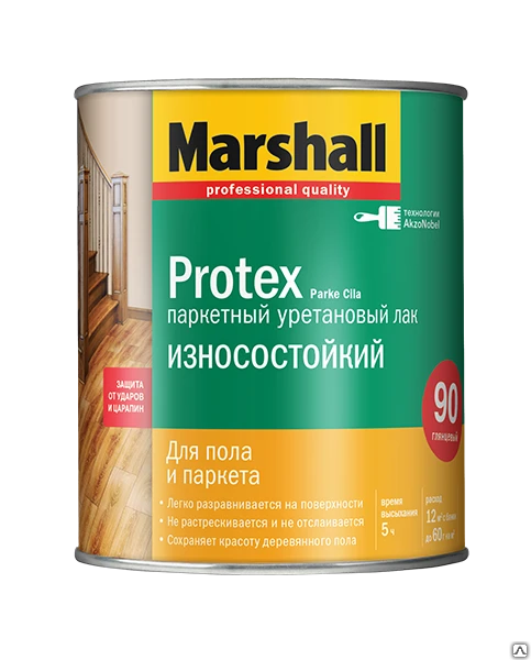 Фото Лак Protex 90 паркетный глянцевый 2,5 л. Akzo Nobel