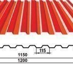 фото Профнастил С-8 0,45мм ширина 1200/1150мм оцинкованный