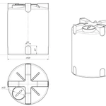 Фото №2 Емкость Т 3000л литров цилиндрическая вертикальная, пластиковая