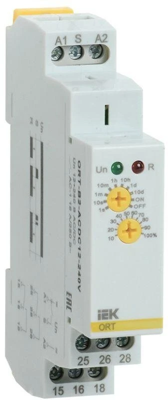 Фото Реле задержки выключения ORT 2 конт. 12-240В AC/DC IEK ORT-B2-ACDC12-240V