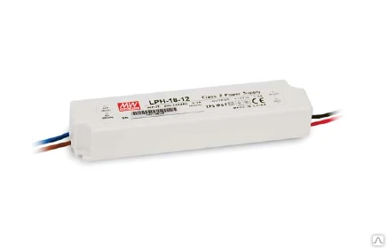 Фото LPH-18-12 Mean Well Блок питания для светодиодов 18W/12V, IP67