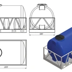 Фото №4 Емкость Н 2000 литров цилиндрическая горизонтальная в обрешетке
