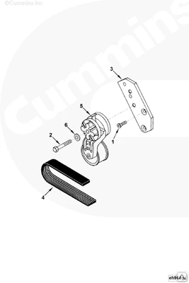 Фото Ремень 8РК1445 (8РК1443) на двигатель Cummins 3288790 3911568 3807359