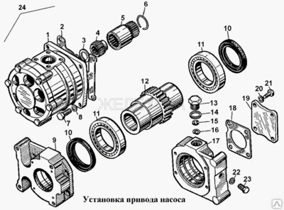 Фото Насос шестеренный НШ 100 А-3 "ANTEY" Гидросила (НШ-100 В)