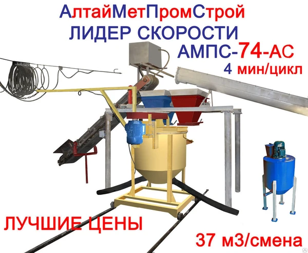 Фото Установка по производству газобетона АМПС-74-КБ