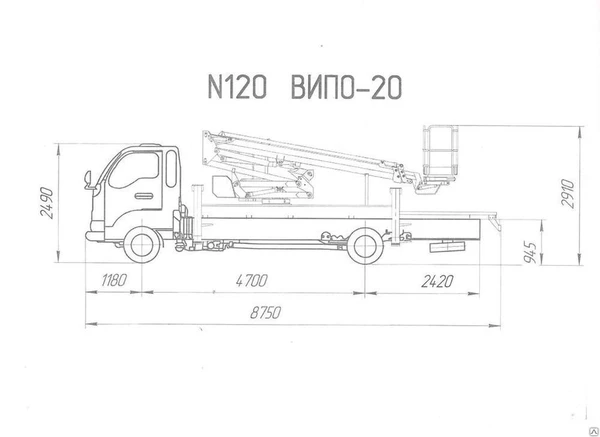 Фото Автогидроподъемник ВИПО-20 на шасси JAC N120