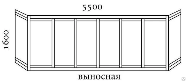 Фото Лоджия выносная 6-ти створчатая