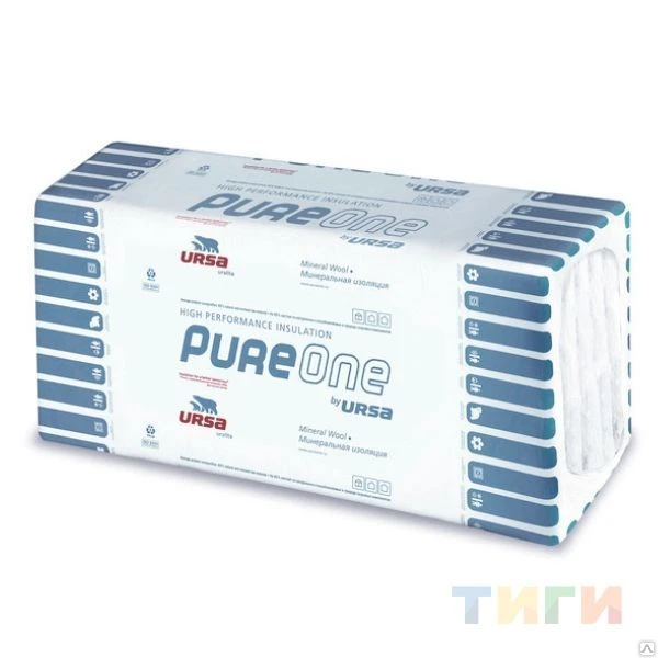 Фото Минвата "Урса PureOne 34PN" (1250*600*50мм, 12 шт.) 9 м2 0,45 м3