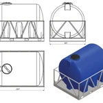 Фото №2 Емкость Н 5000 литров цилиндрическая горизонтальная в обрешетке