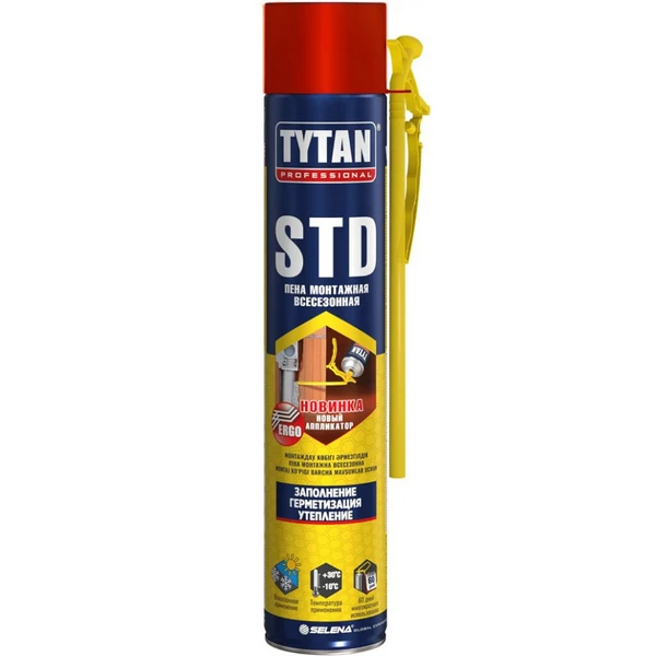 Фото Монтажная пена бытовая Tytan Professional STD Эрго (750 мл) всесезонная от -10