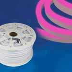 фото Светодиодная лента Неон ULS-N21-2835-120LED/m-8mm-IP67-220V-8W/m-50M-PINK Светодиодная гибкая герметичная лента. NEON. Бобина 50 м. Розовый свет. TM Uniel.