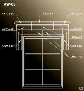 Фото Комплект обрамлений Оконный проем AW-05