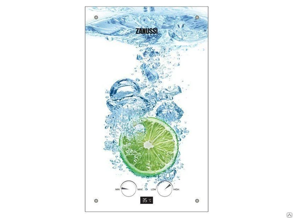 Фото Газовый проточный водонагреватель Zanussi GWH 10 Fonte Glass Lime