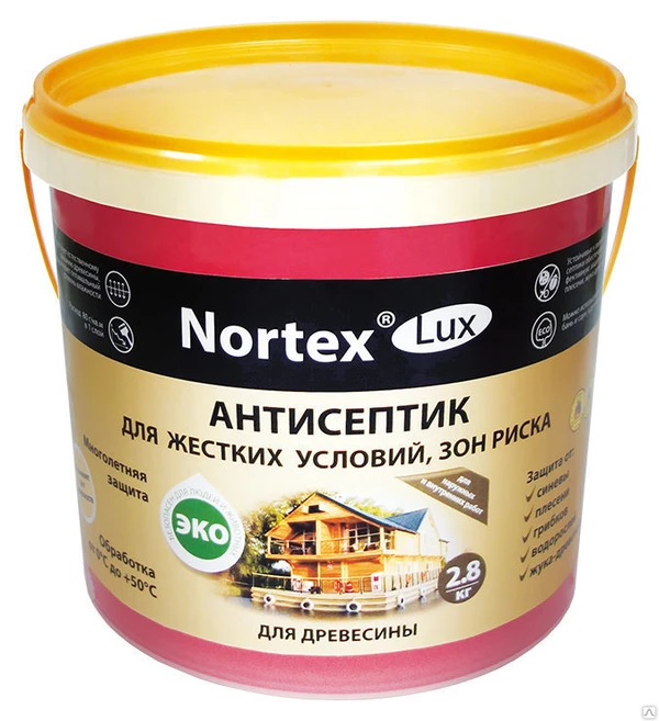 Фото Антисептическая пропитка «Nortex®»-Lux для дерева