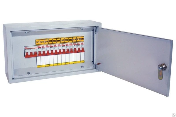Фото Осветительный щиток с выключателем ОЩВ-12 (63А/16А) 220х400х120мм