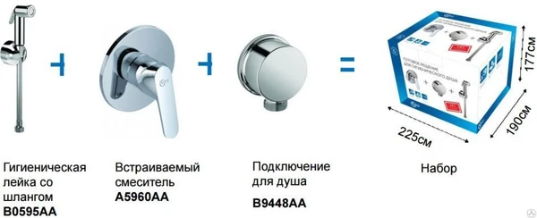 Фото Гигиенический комплект Ideal Standard Set Ceraplan II B0040AA Ideal Standar